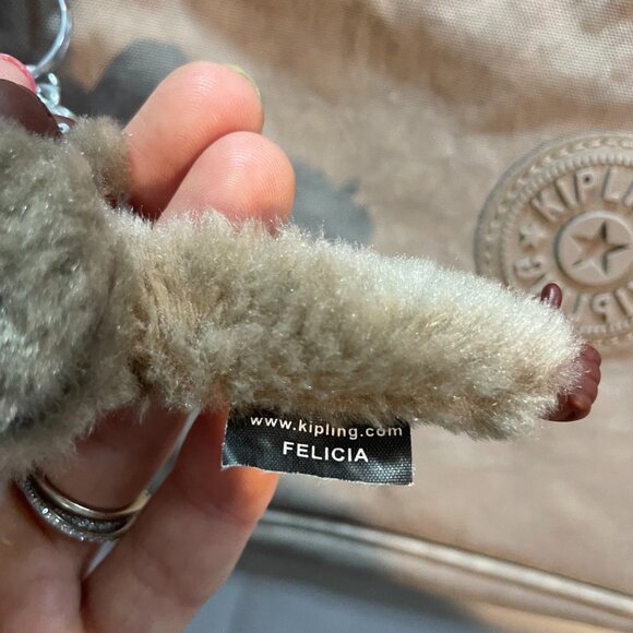 Kipling Cassie Crossbody Bag Womens Tan Water Resistant Monkey Keychain Pockets - Picture 4 of 5